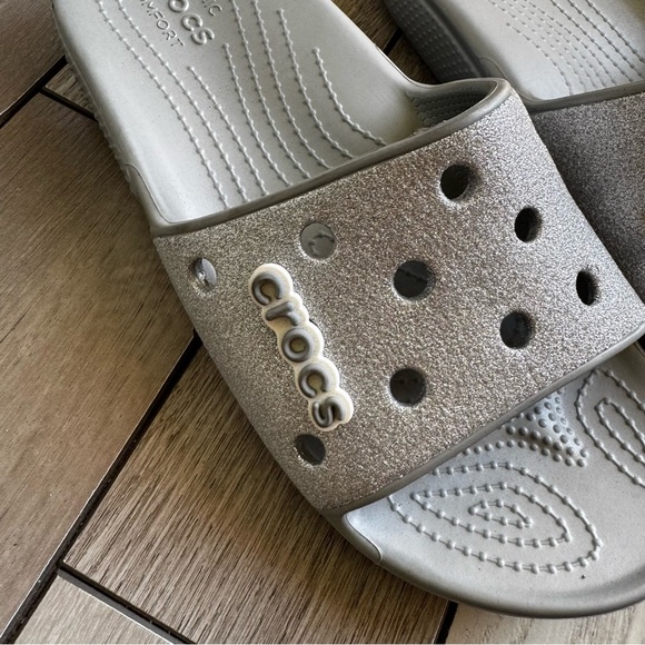 Crocs Unisex Classic Glitter Slides | Size: W10 M8 | Excellent Condition - Picture 2 of 8
